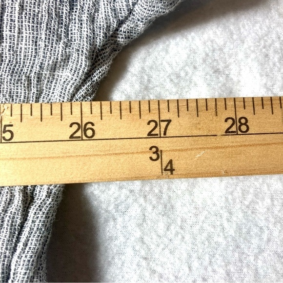 100% Linen Smock Lagenlook Tunic Top Batwing Sleeves Button Front Detail Size Sm - Picture 7 of 8